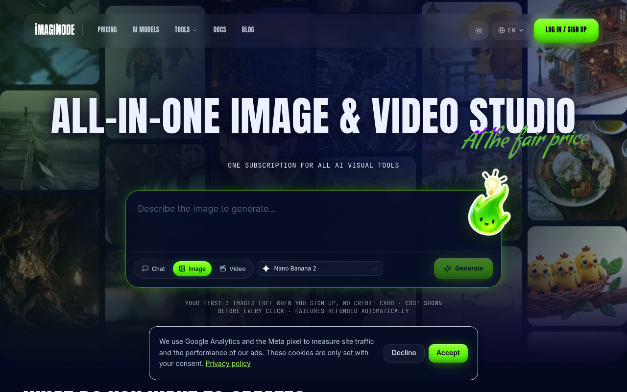 Imaginode website screenshot