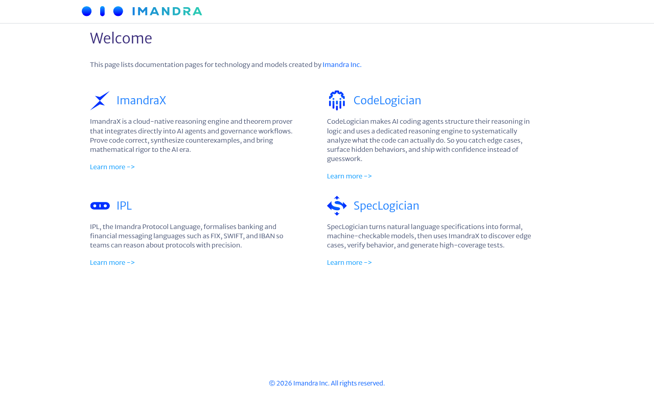 Imandra website screenshot