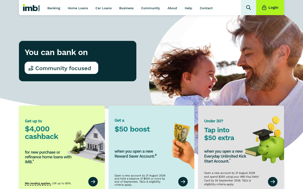 IMB Bank screenshot