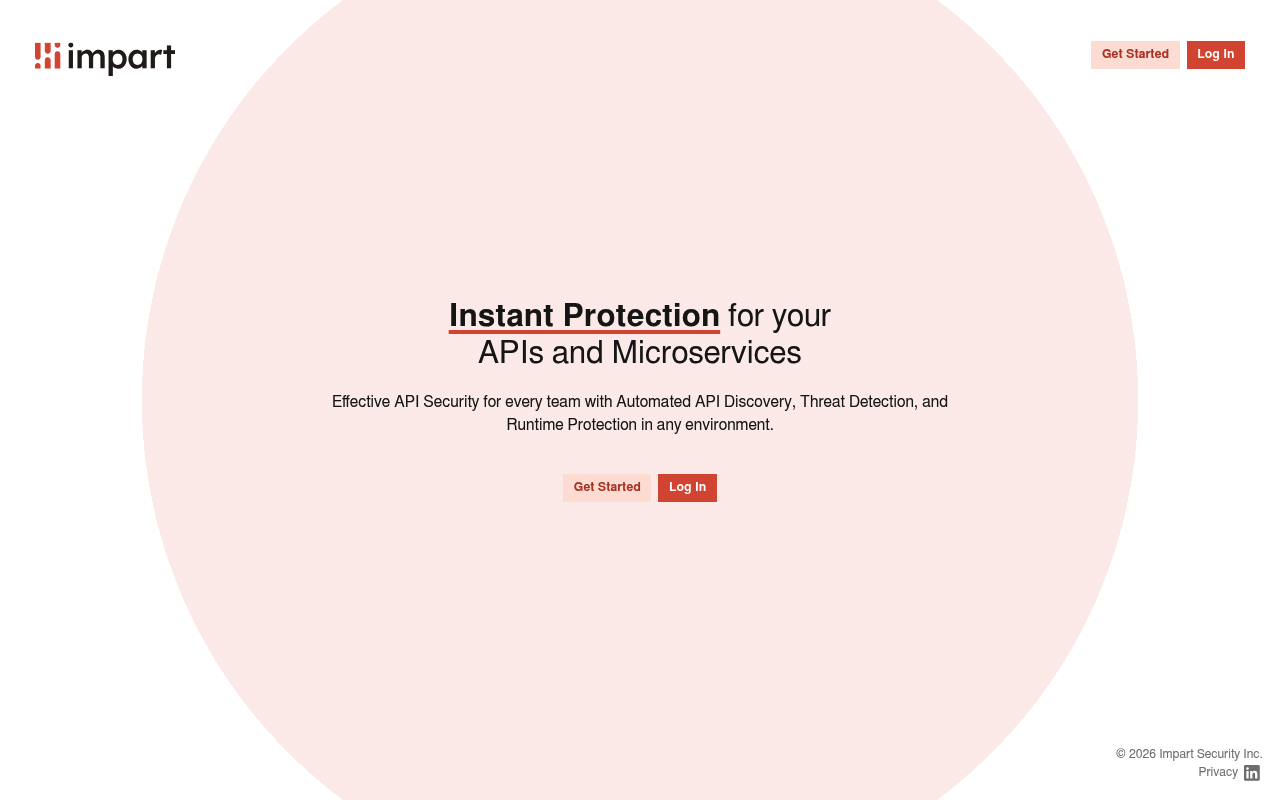 Impart Security website screenshot