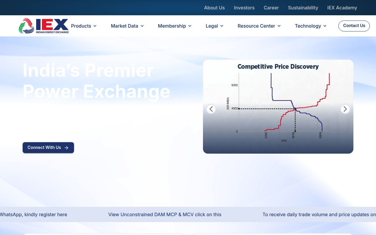 Indian Energy Exchange screenshot