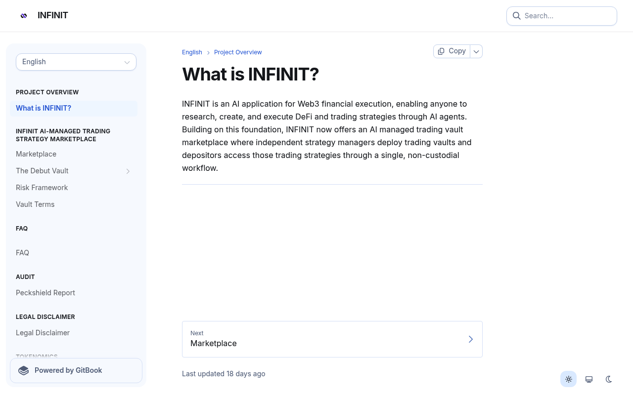 INFINIT screenshot