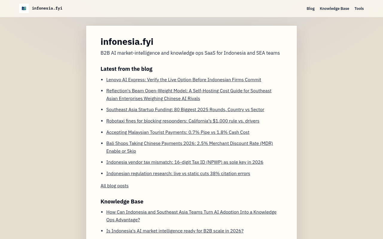 Infonesia screenshot
