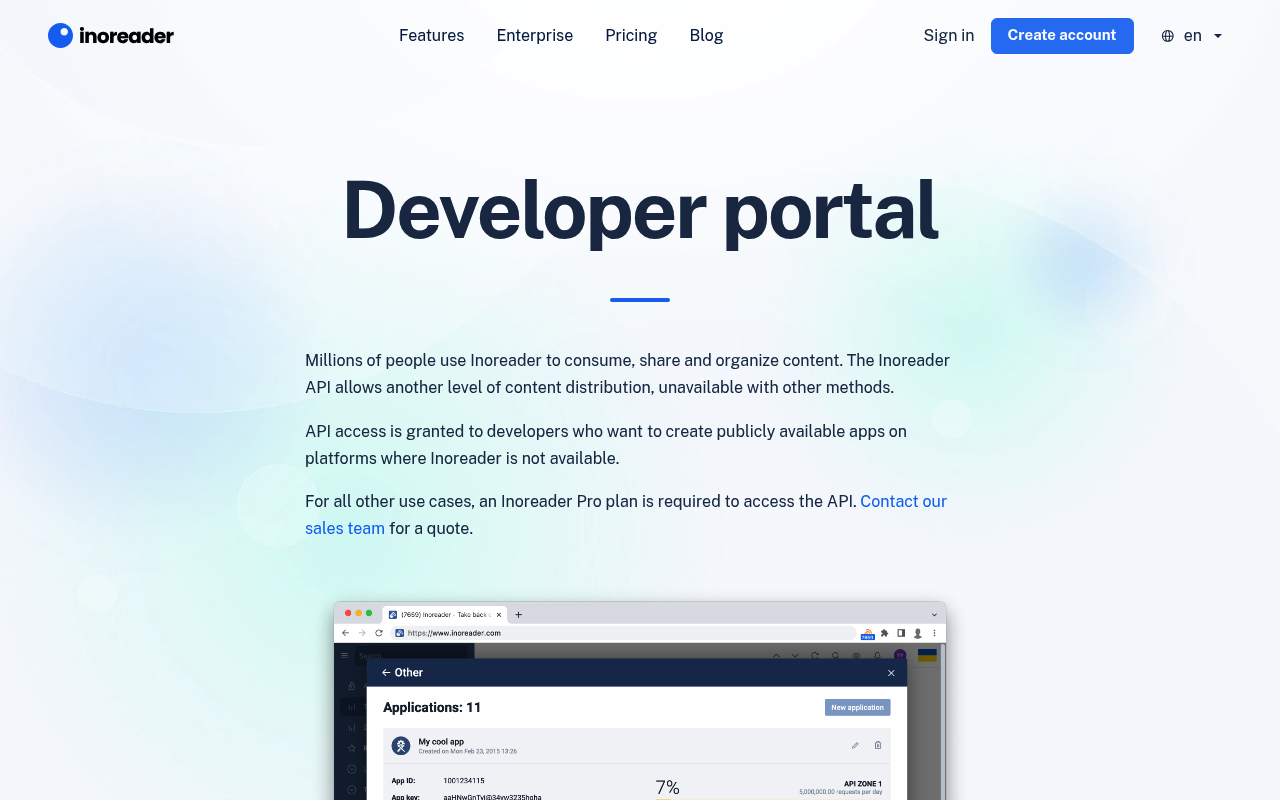 Inoreader screenshot