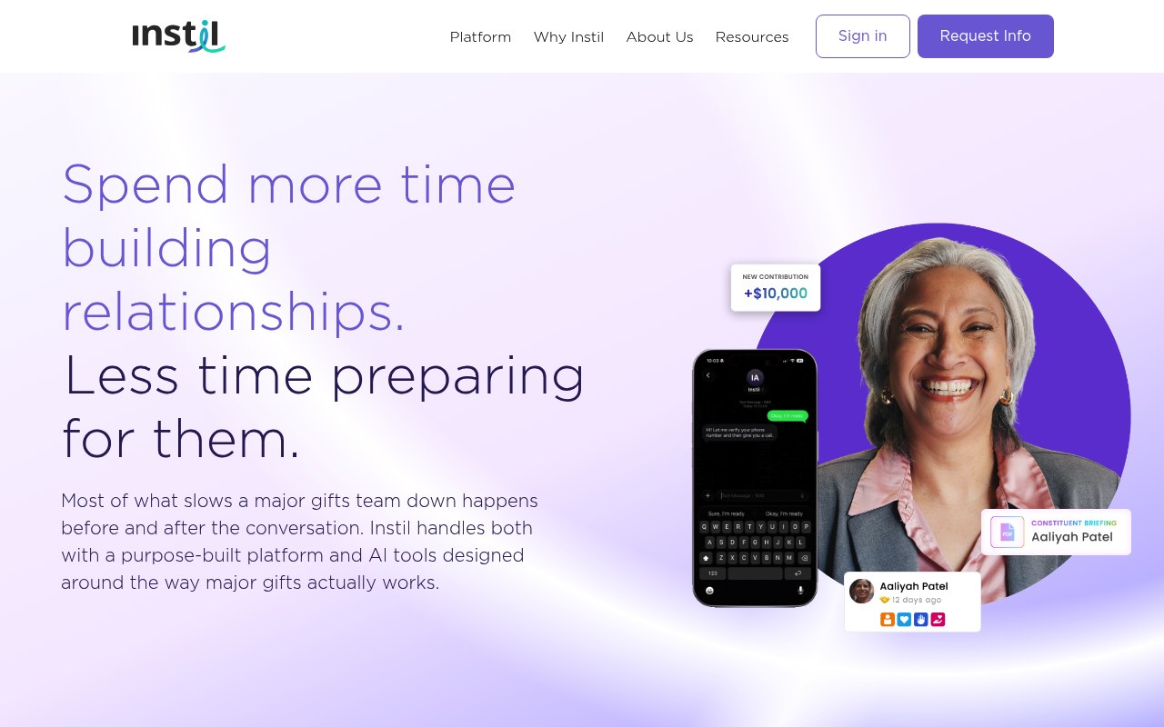 Instil website screenshot