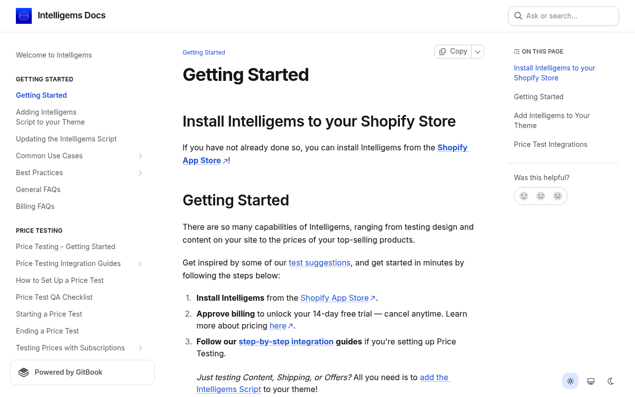 Intelligems website screenshot