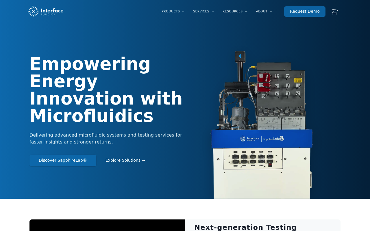 Interface Fluidics website screenshot