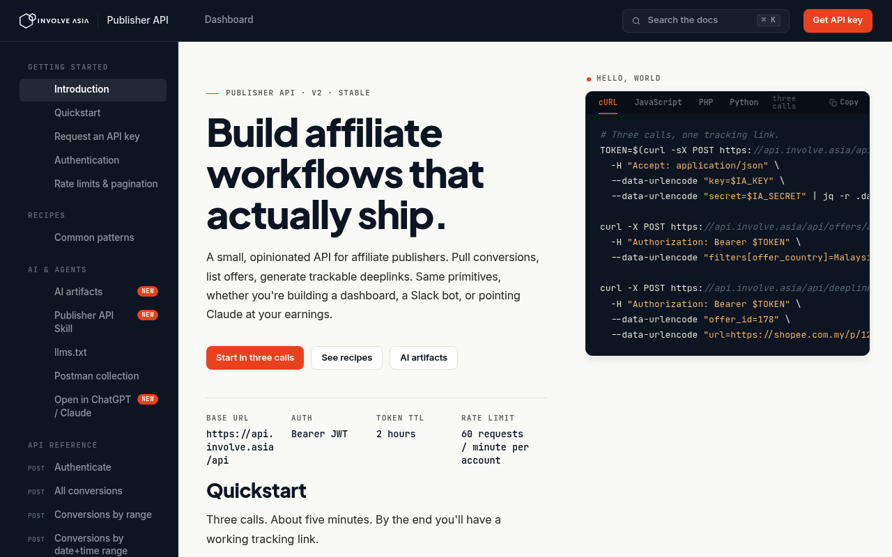 Involve Asia website screenshot