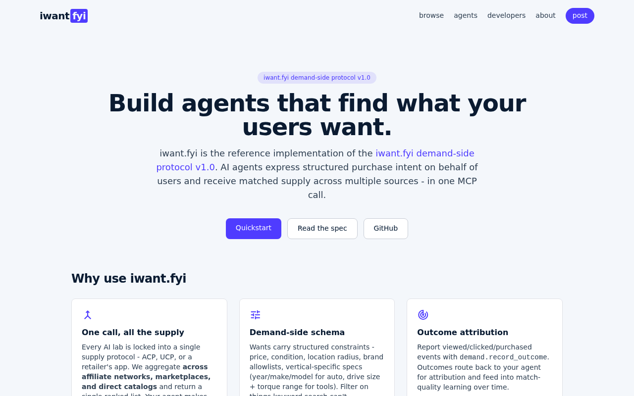 iwant.fyi website screenshot