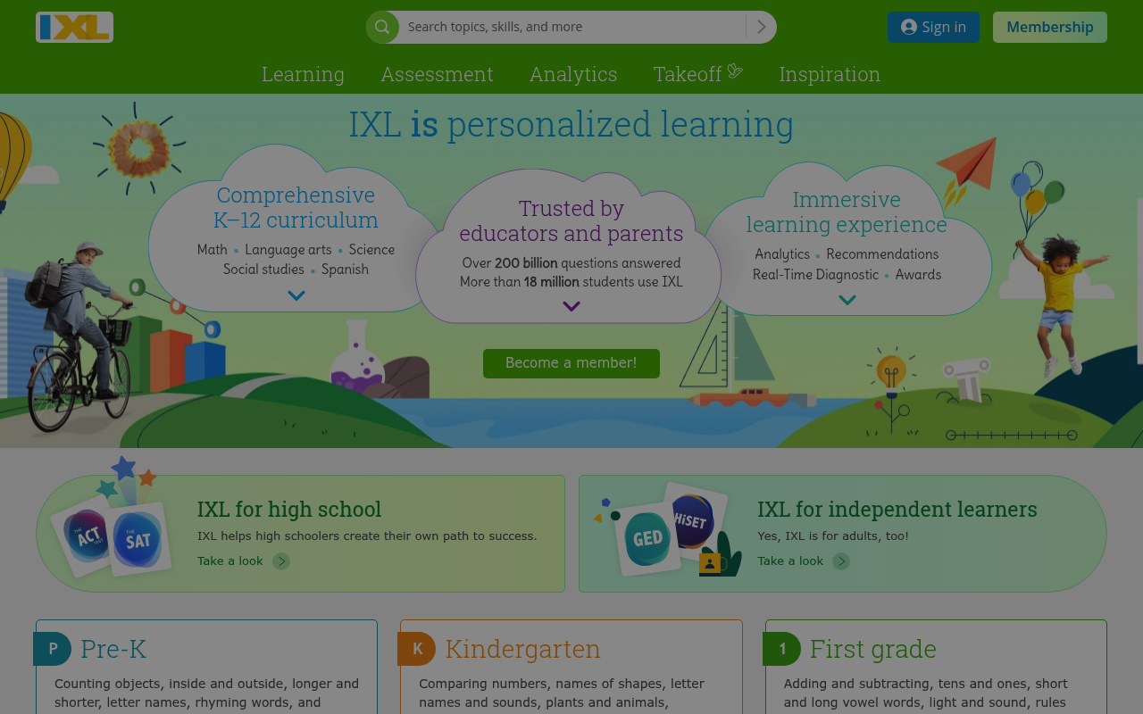 IXL Learning screenshot