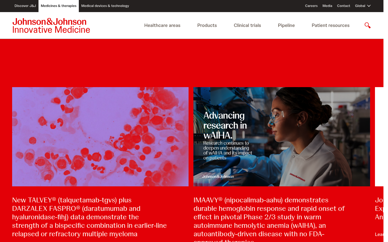 Janssen Pharmaceuticals screenshot
