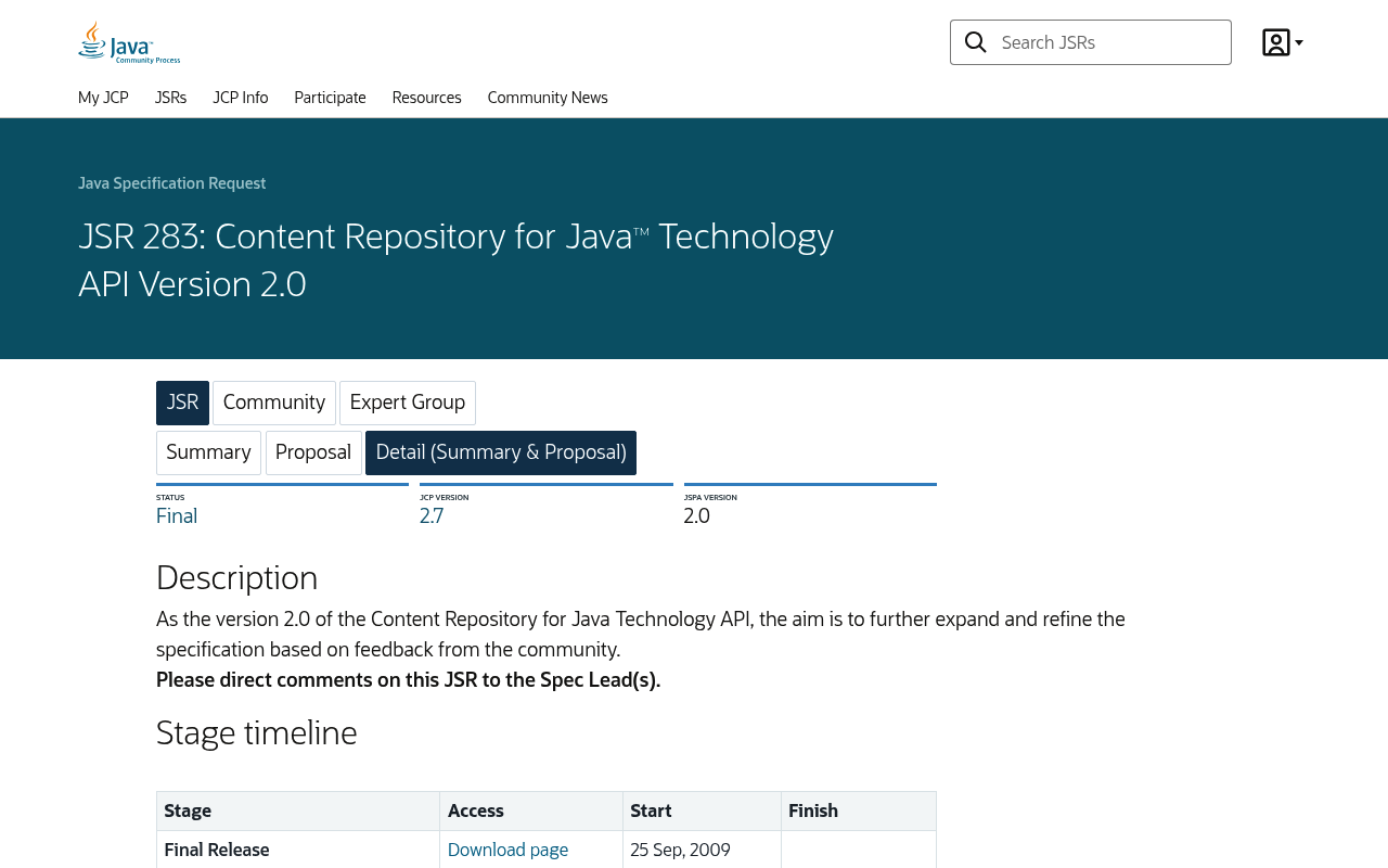 JCR screenshot