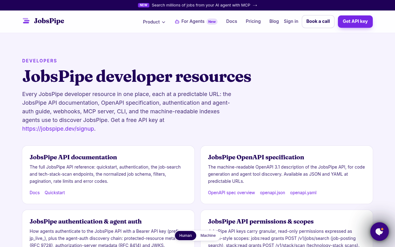 JobsPipe website screenshot