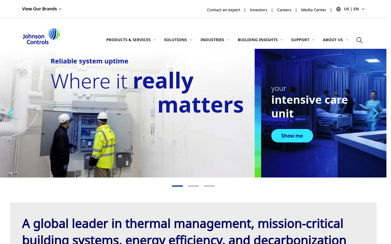 Johnson Controls screenshot
