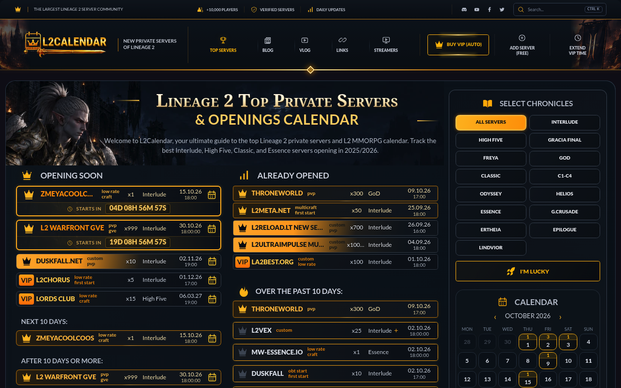 L2Calendar screenshot