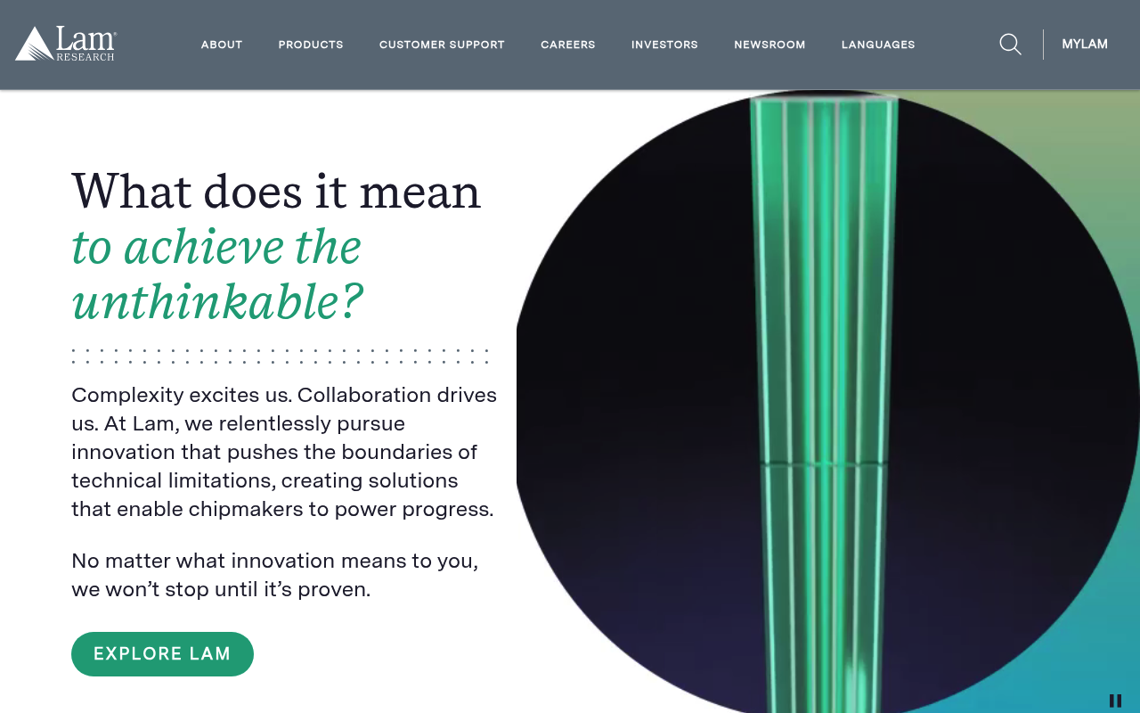 Lam Research screenshot