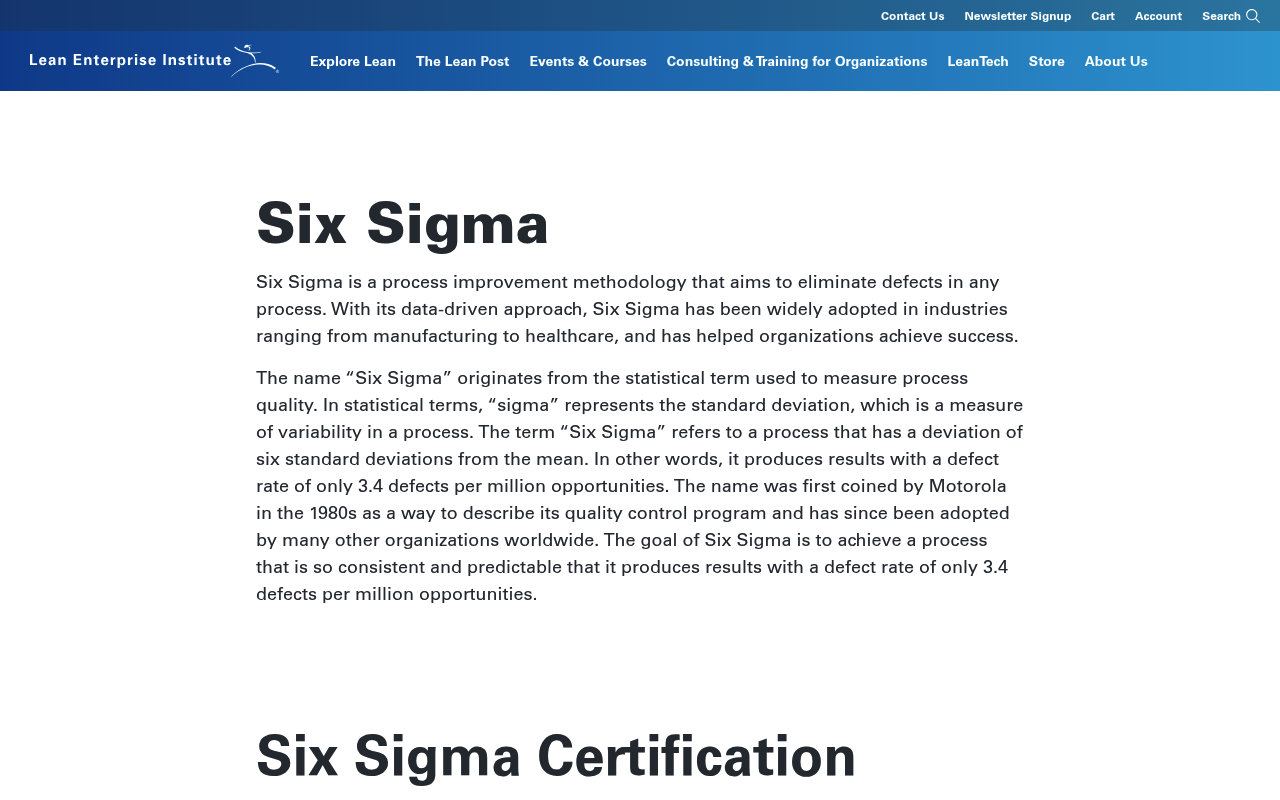 Lean Six Sigma screenshot