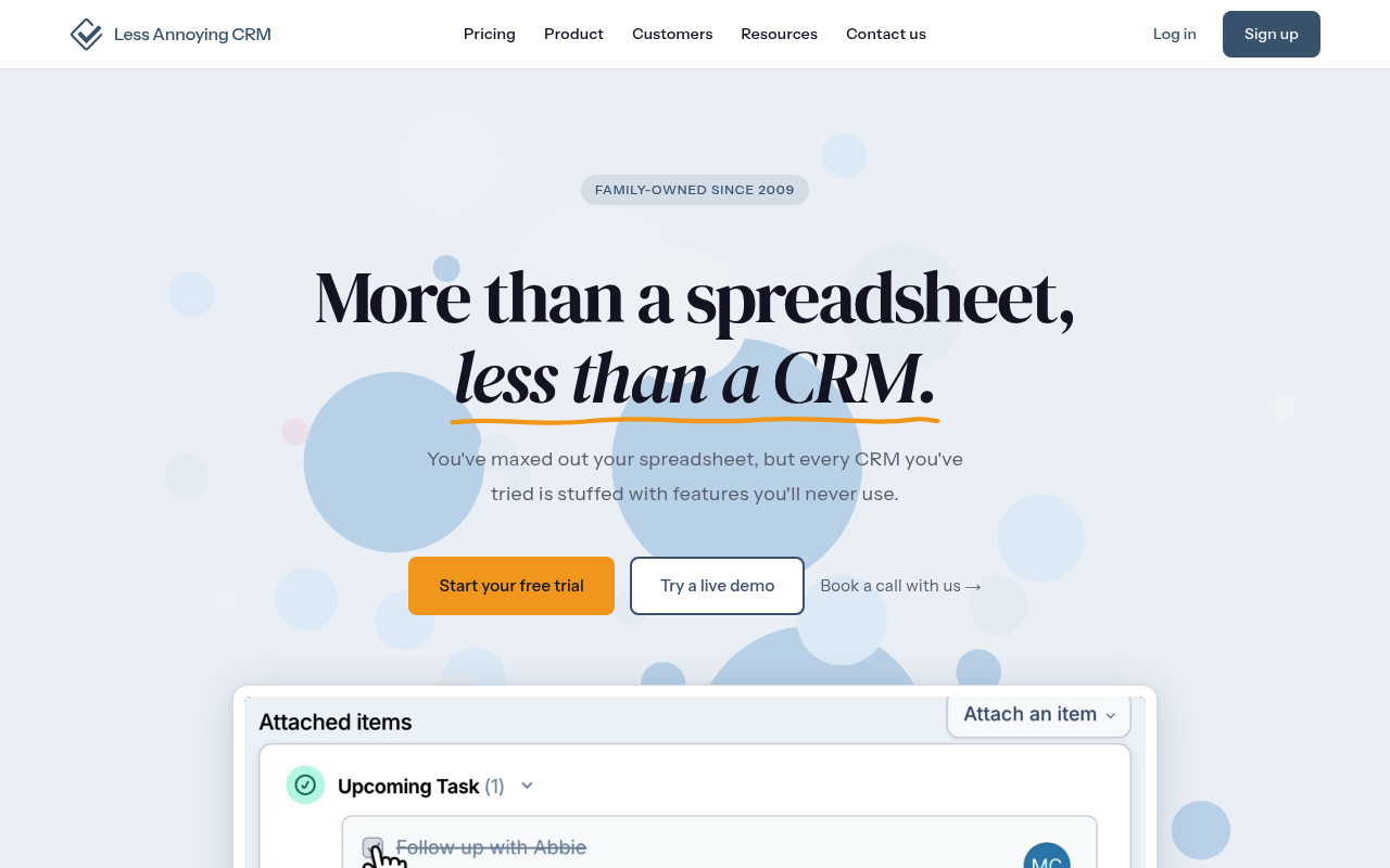Less Annoying CRM screenshot