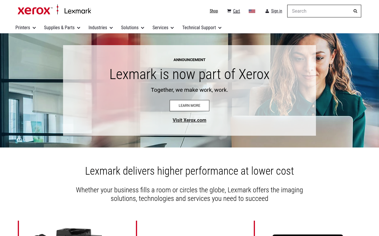 Lexmark International screenshot