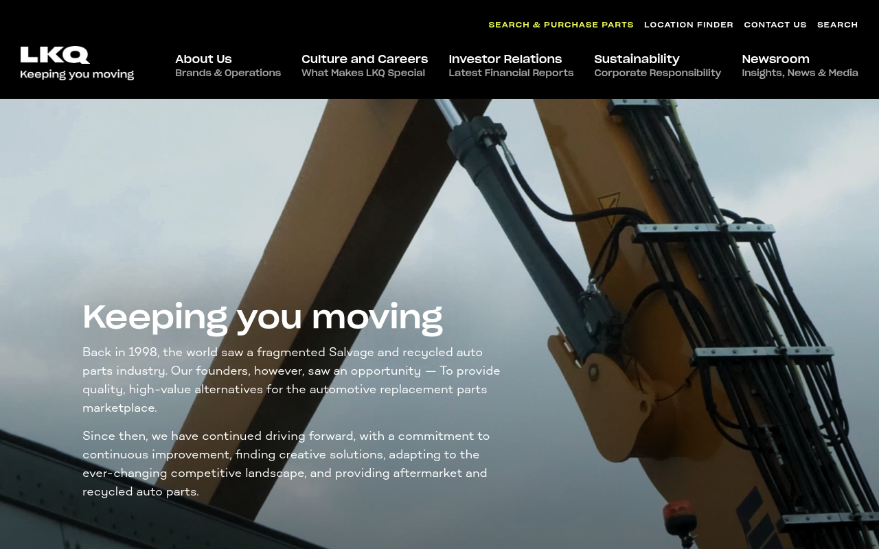 LKQ Corporation screenshot