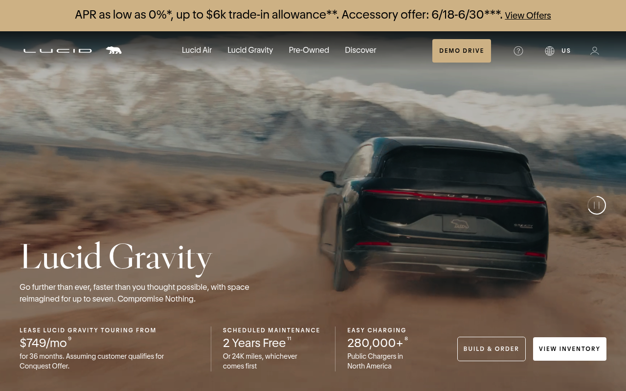 Lucid Motors screenshot