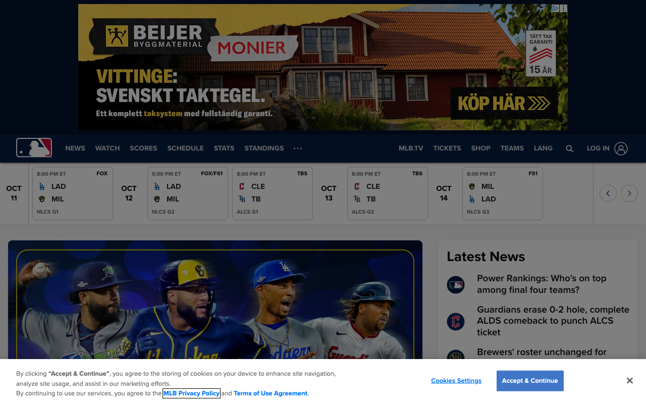 Major League Baseball screenshot