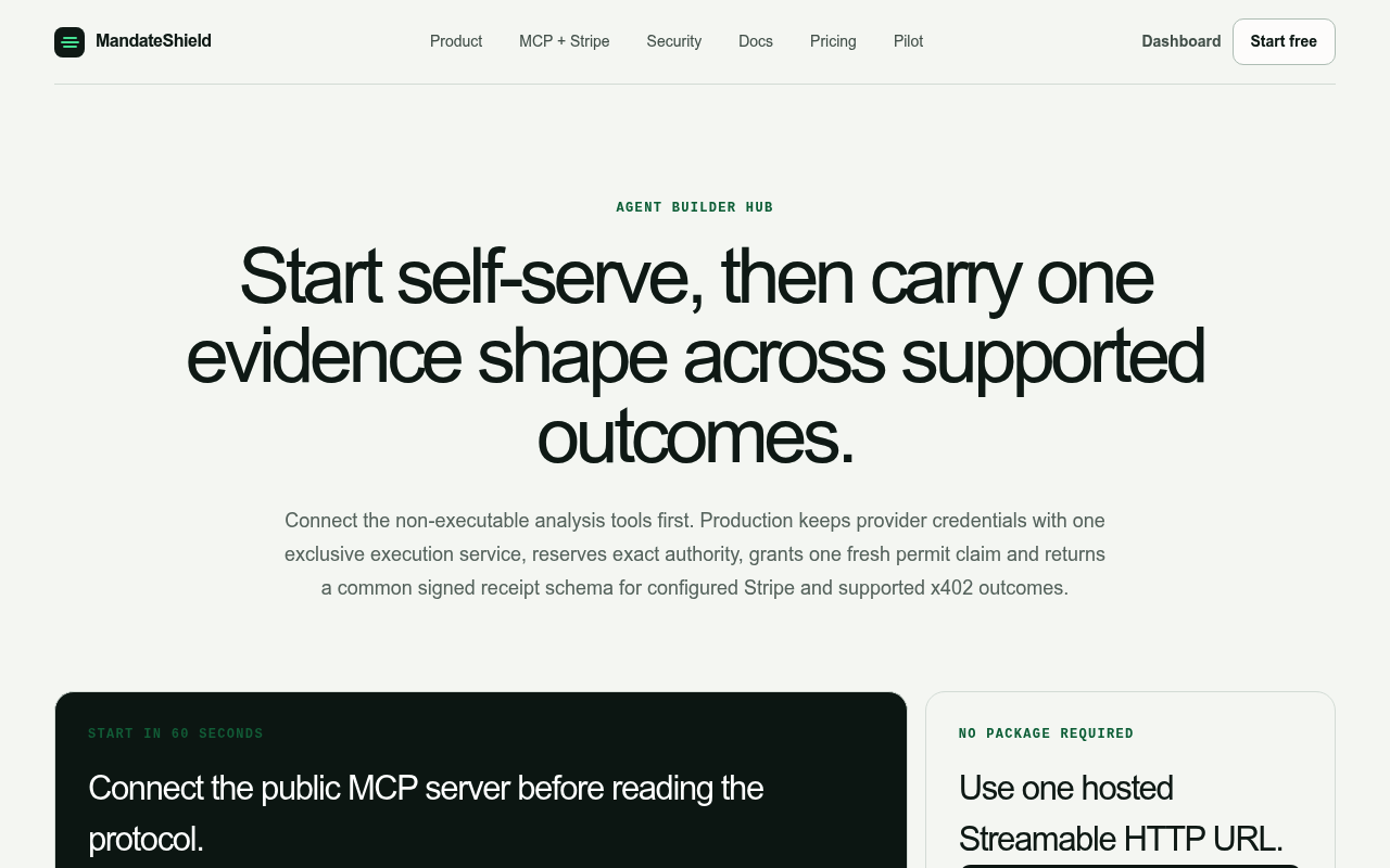 MandateShield website screenshot
