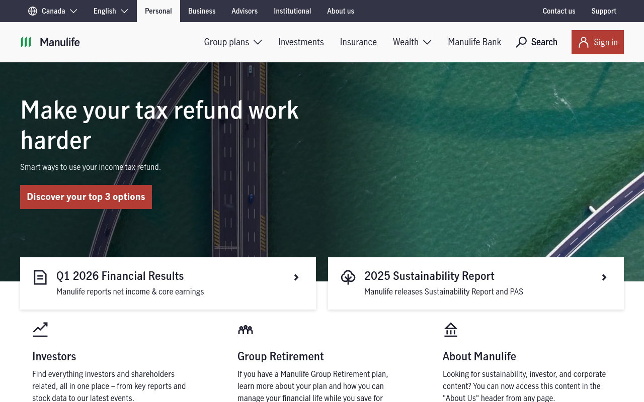 Manulife screenshot