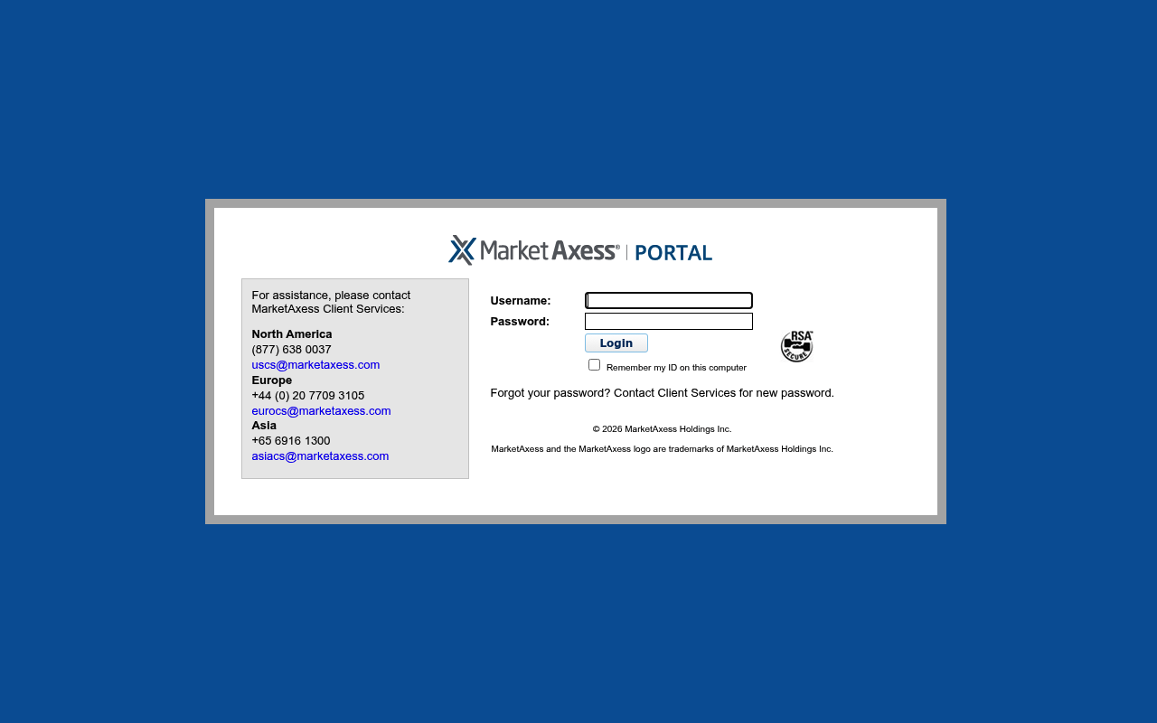 MarketAxess screenshot