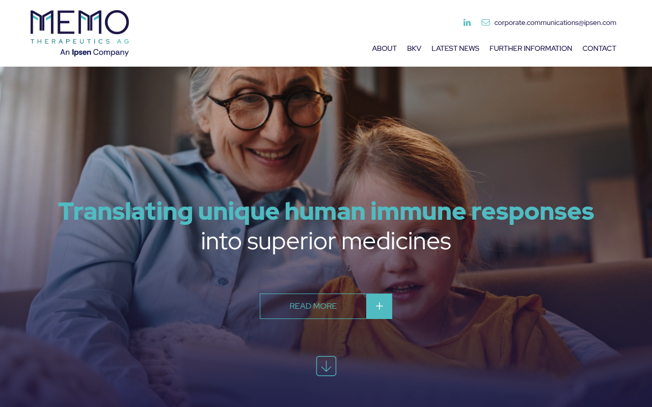 Memo Therapeutics screenshot