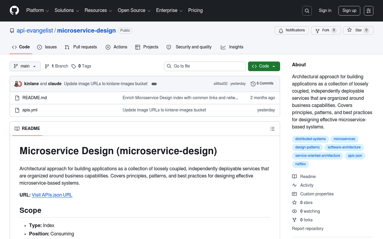 Microservice Design screenshot