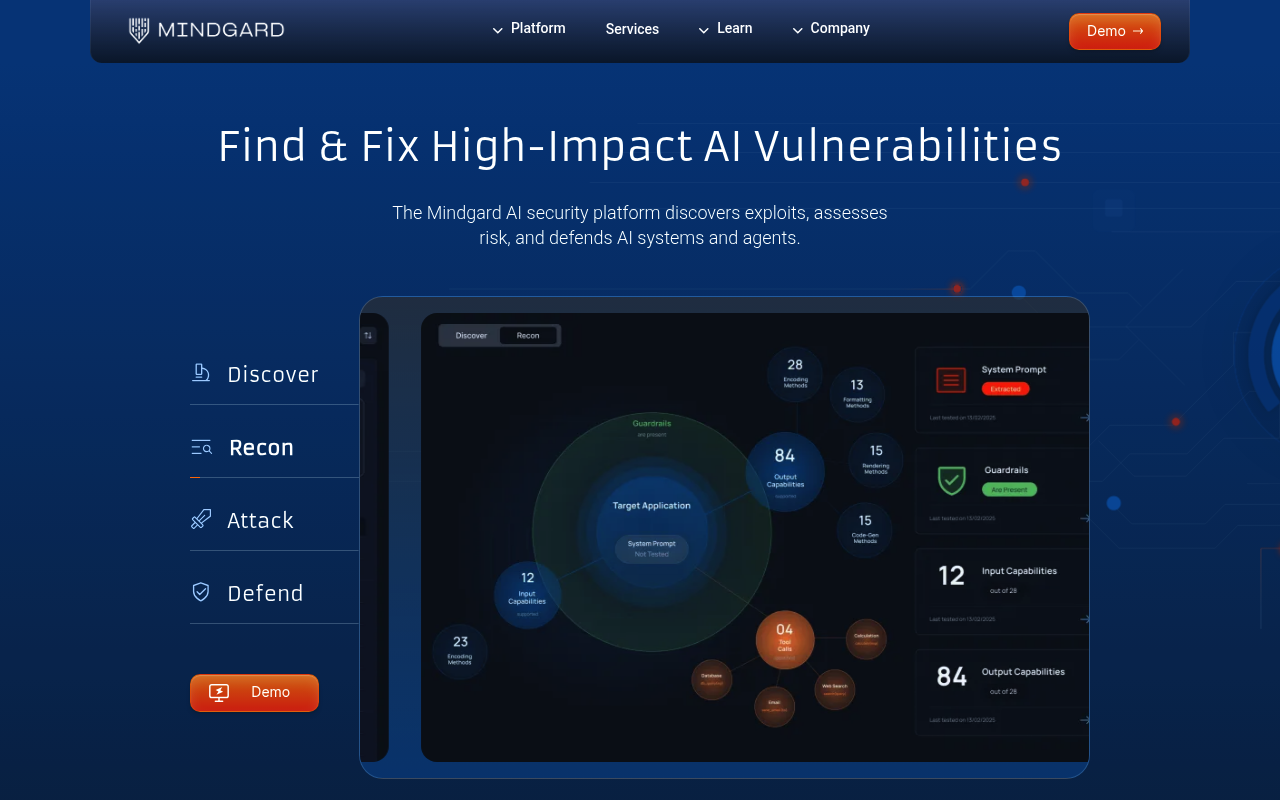 Mindgard screenshot
