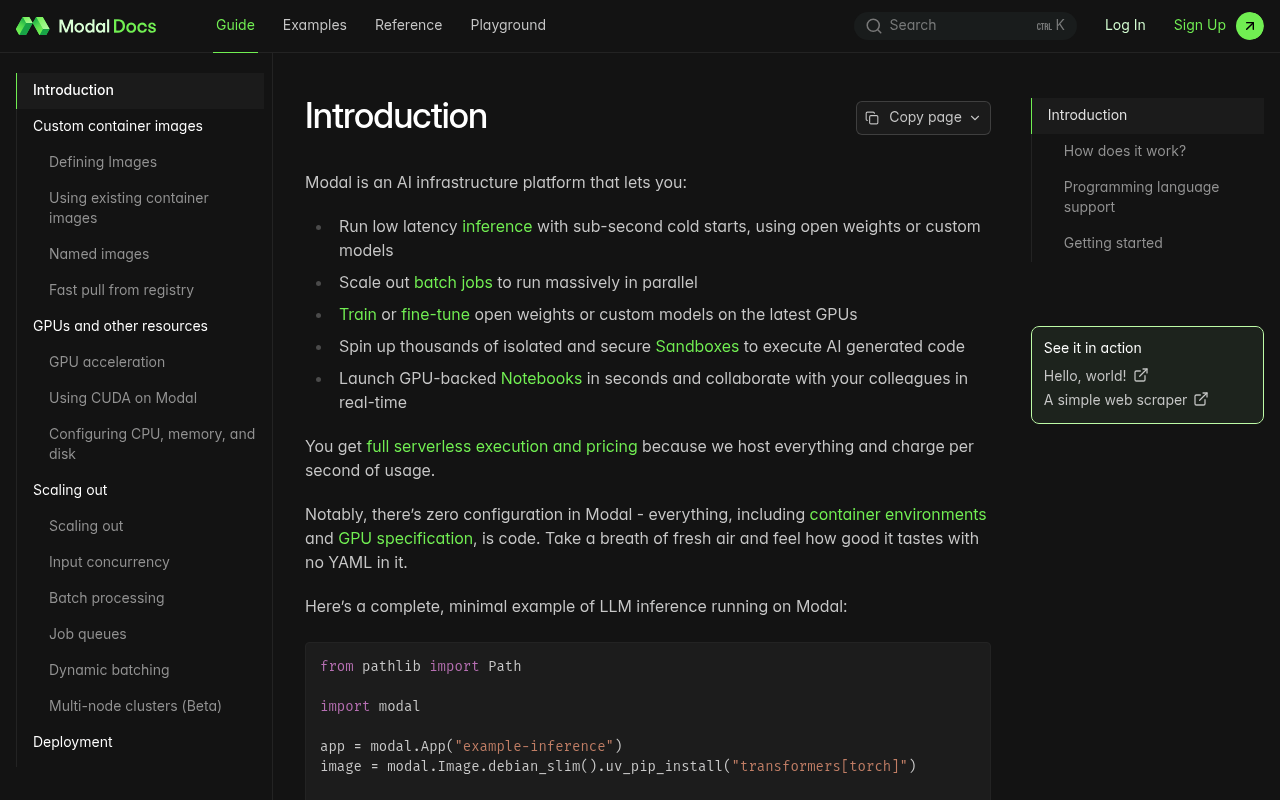 Modal screenshot