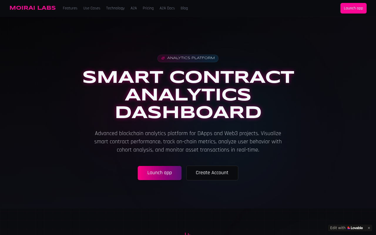 Moirai Labs website screenshot
