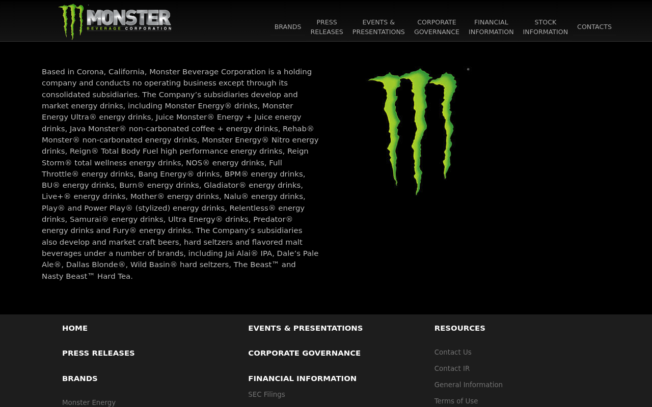 Monster Beverage screenshot