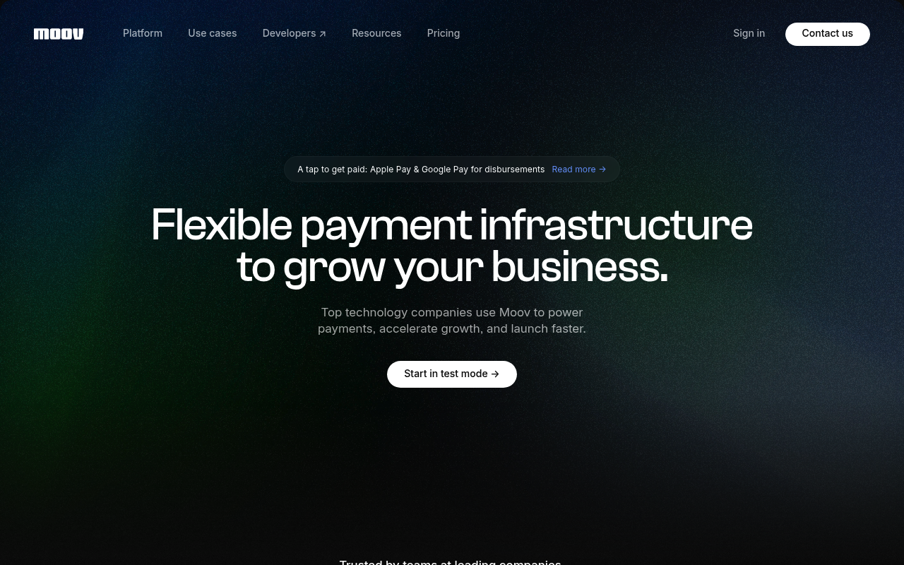 Moov website screenshot
