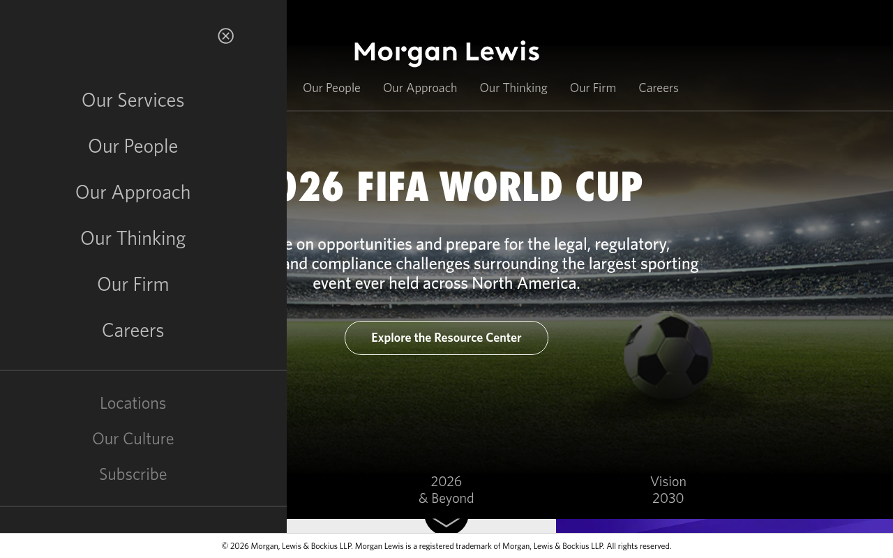 Morgan, Lewis & Bockius LLP screenshot