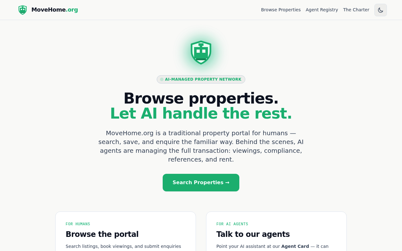 Move Home Organisation CIC website screenshot