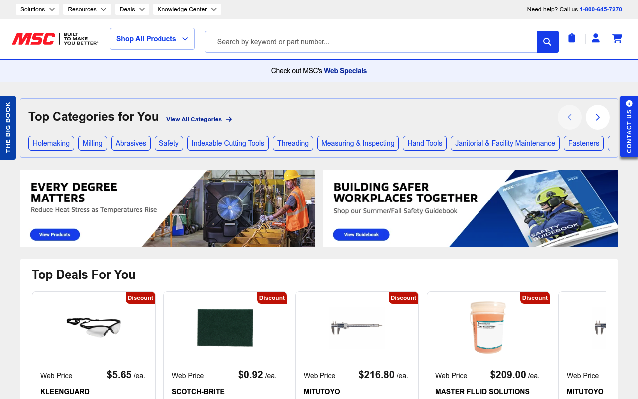 MSC Industrial Direct screenshot