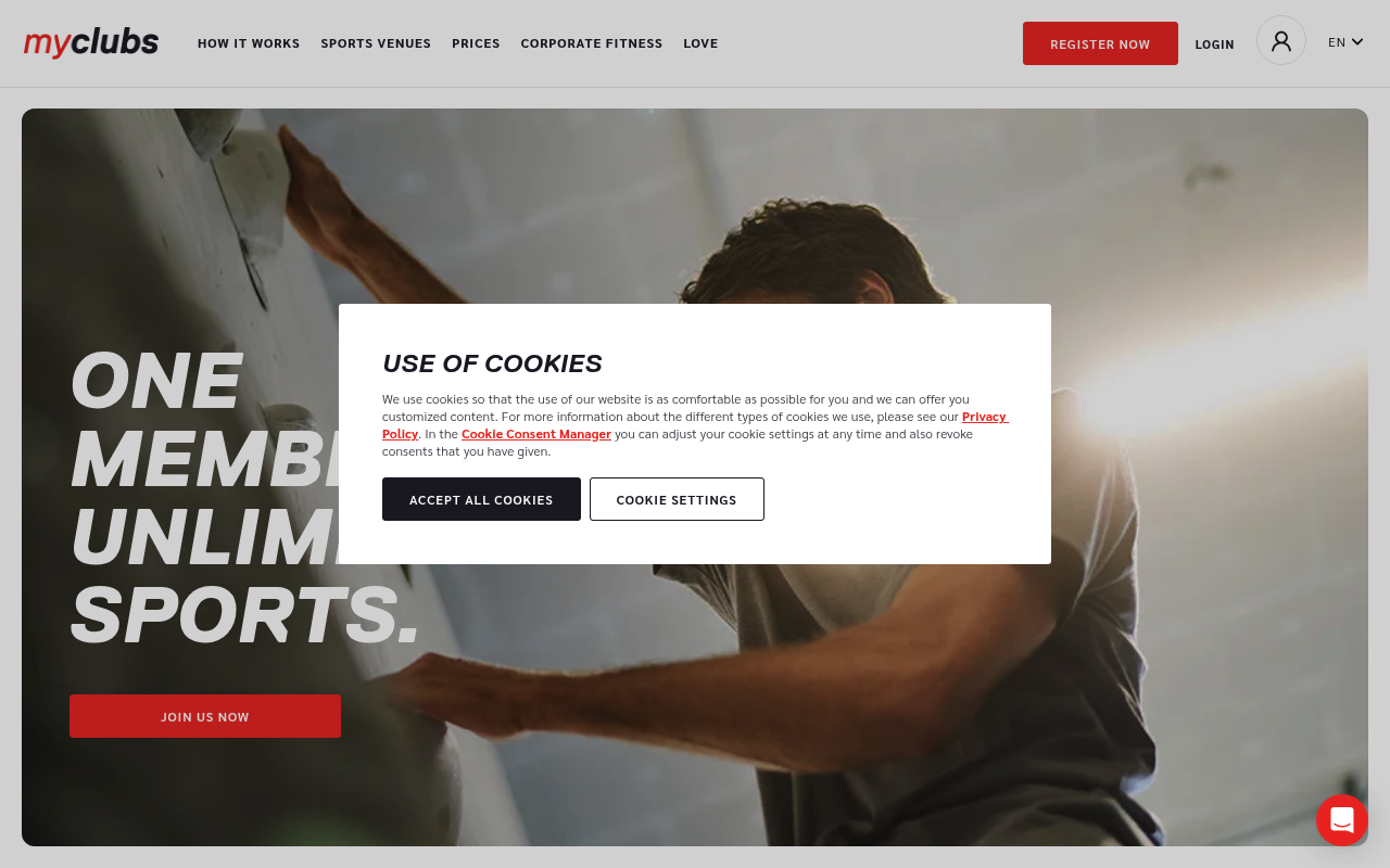 Myclubs screenshot