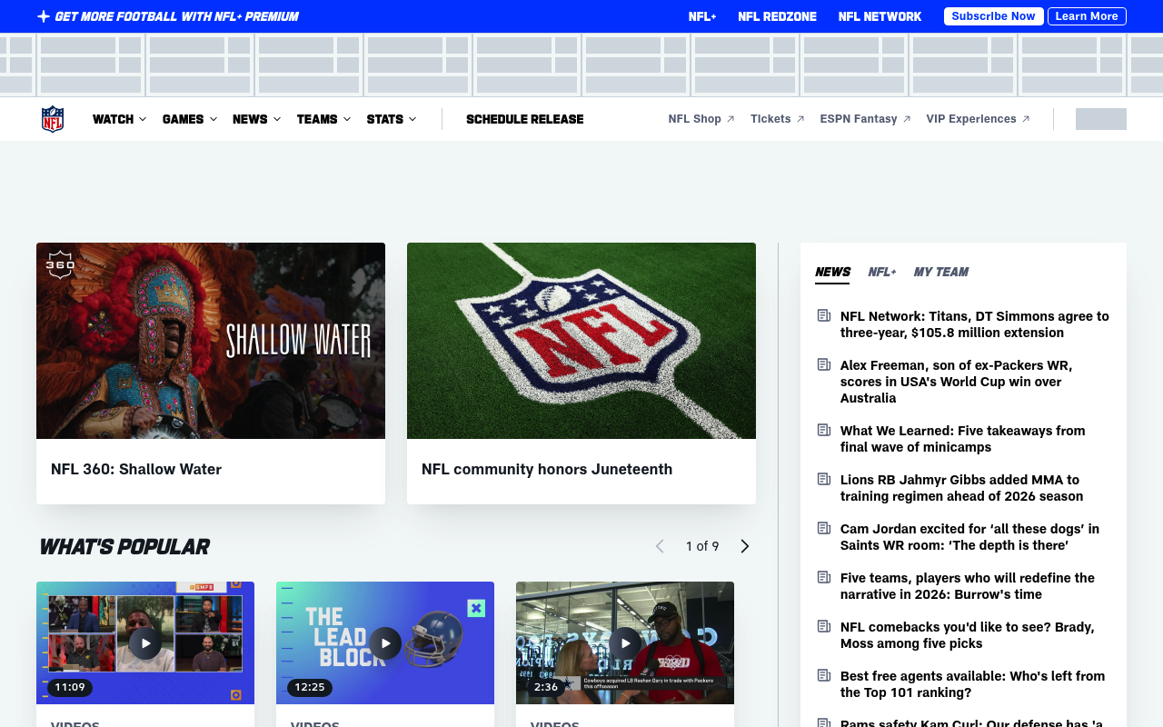 National Football League screenshot