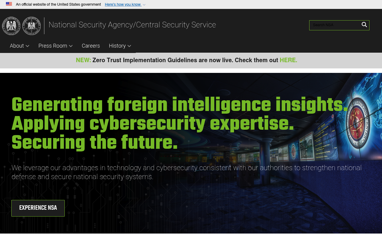 National Security Agency screenshot