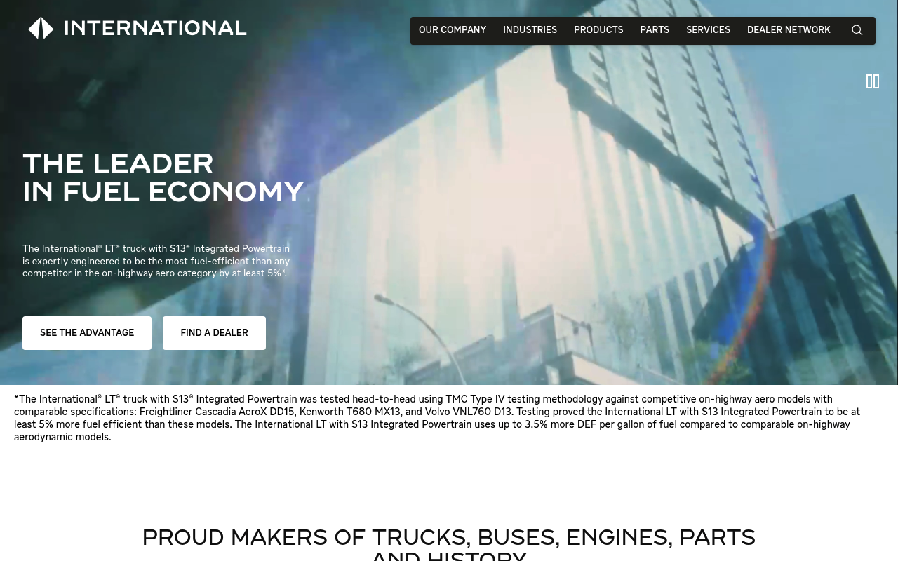 Navistar International screenshot