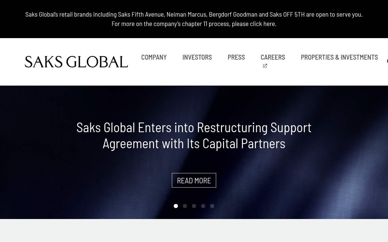 Neiman Marcus Group screenshot