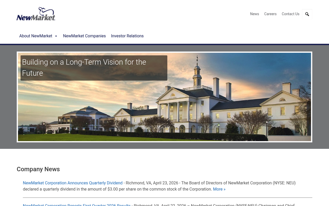NewMarket Corporation screenshot