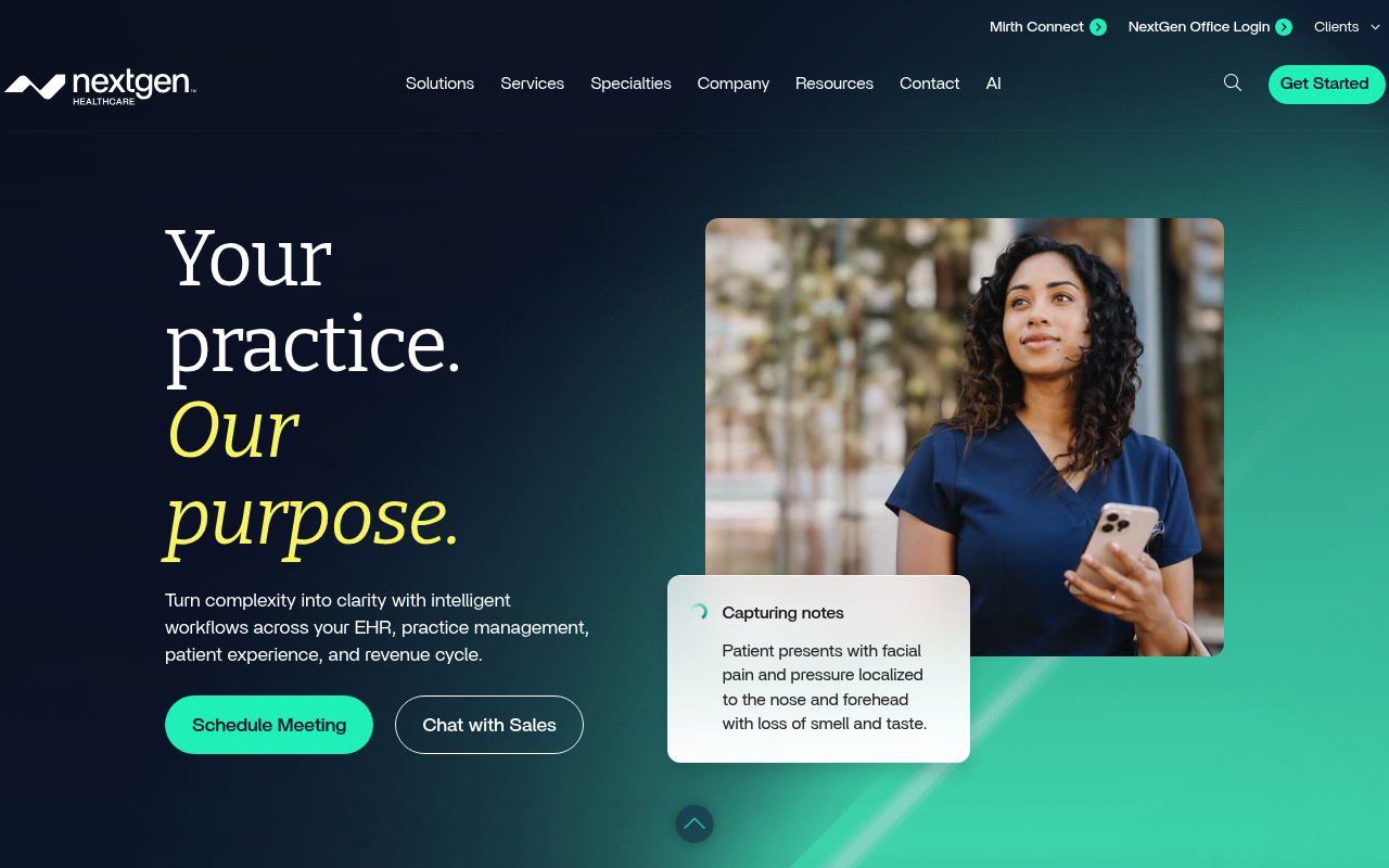 NextGen Healthcare screenshot