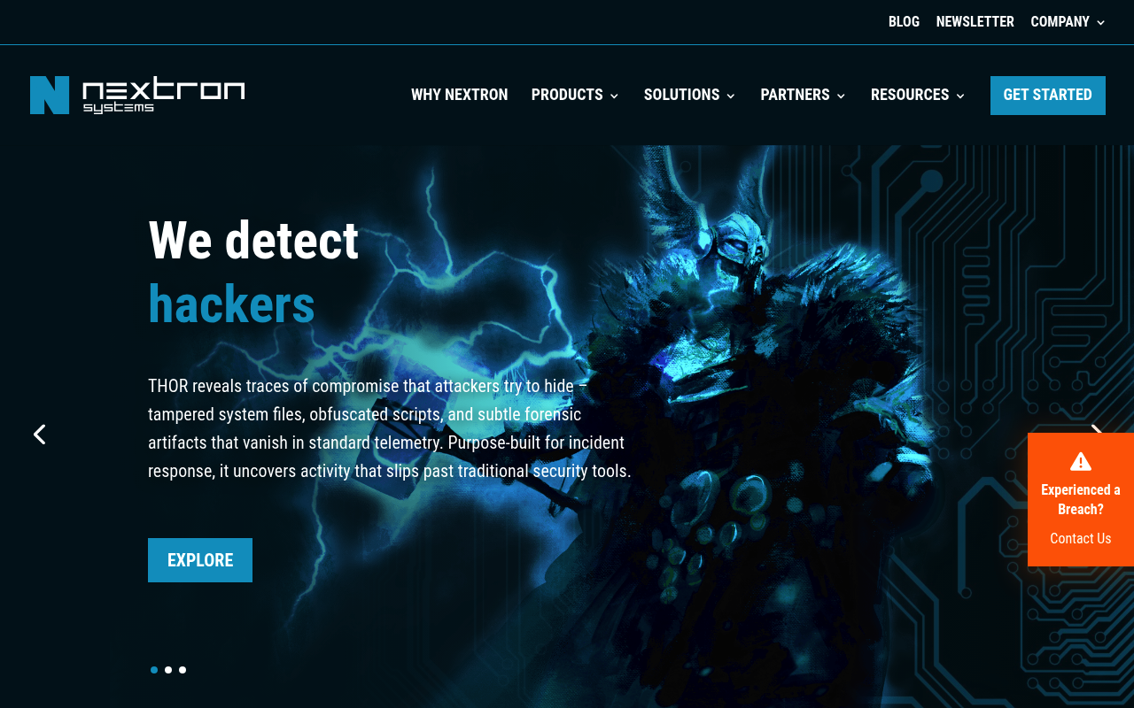 Nextron Systems website screenshot