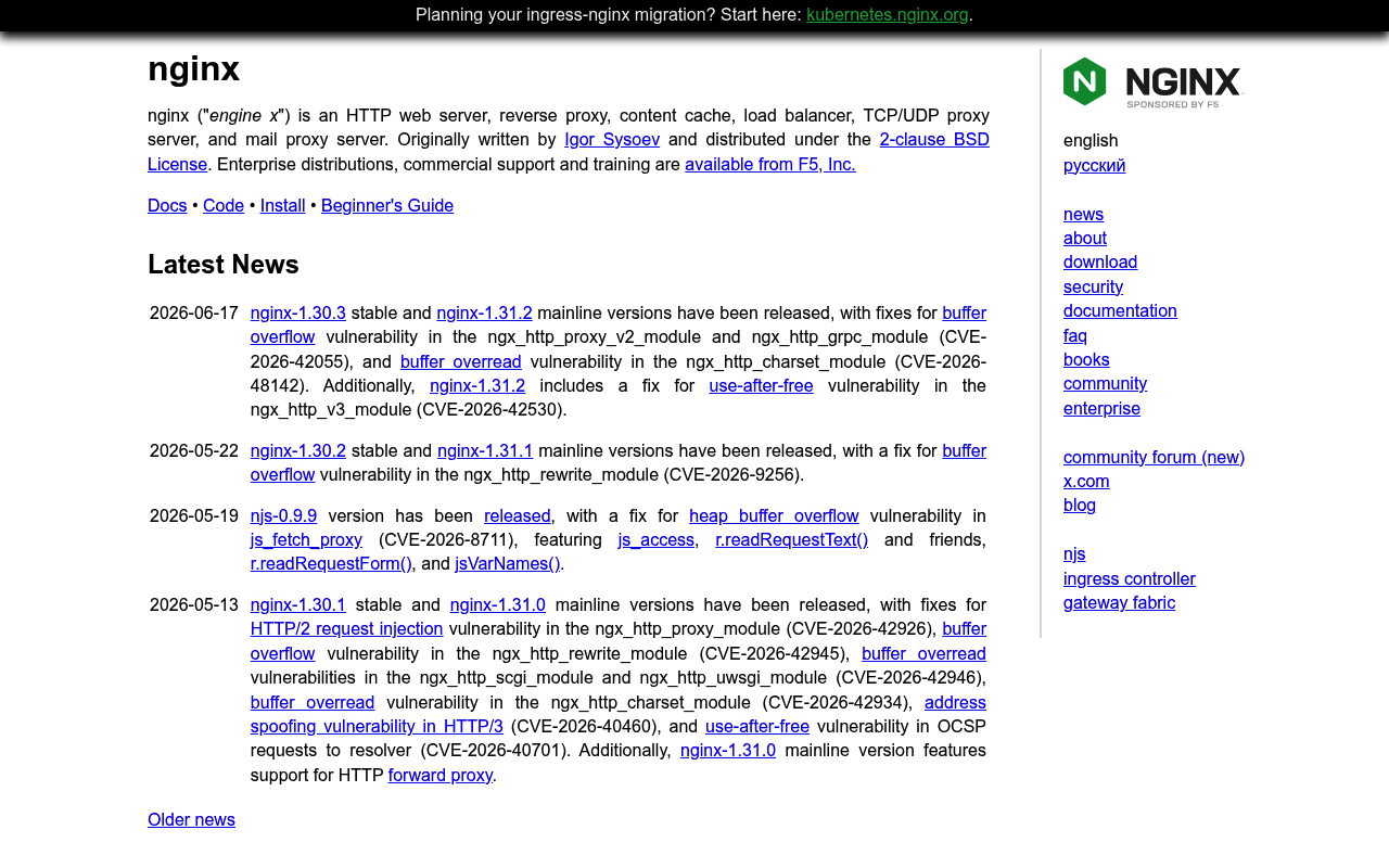 NGINX screenshot