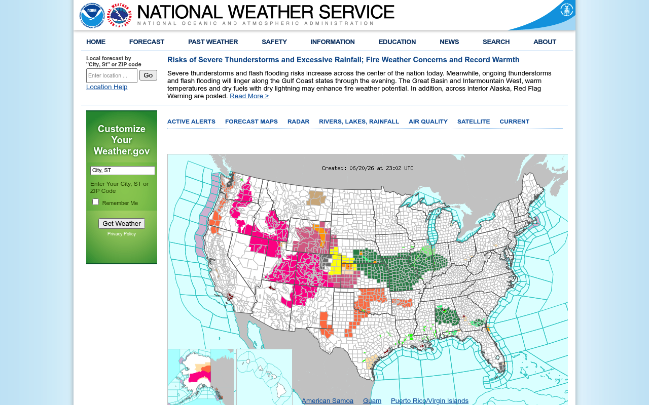 NOAA screenshot