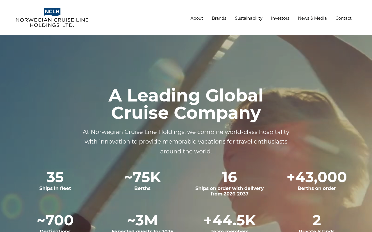 Norwegian Cruise Line Holdings screenshot